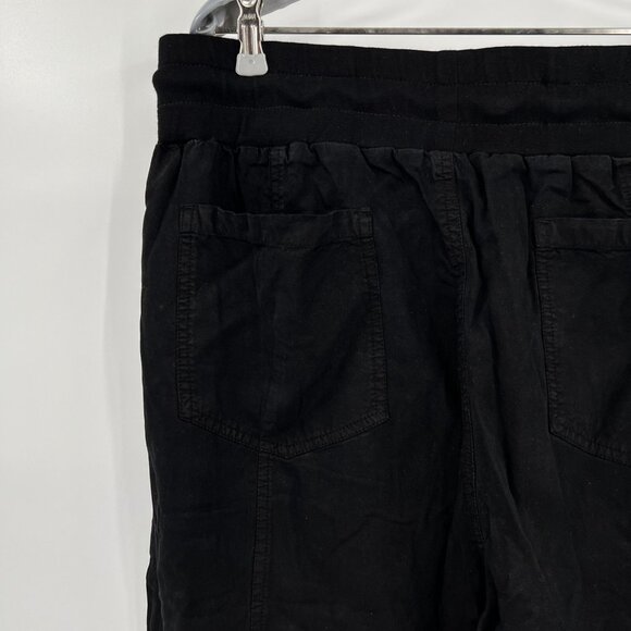 Quince Vintage Wash Tencel Utility Joggers size L Large Women's in Black - Picture 7 of 7